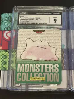 Pokemon CGC Lot Gengar Sticker 94 + Eevee Korean Playing Card + Ditto Carddass - Image 3