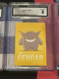 Pokemon CGC Lot Gengar Sticker 94 + Eevee Korean Playing Card + Ditto Carddass - Image 4
