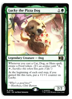 Lucky the Pizza Dog 726 Rare Commander: Marvel Super Heroes Magic: The Gathering - Image 1