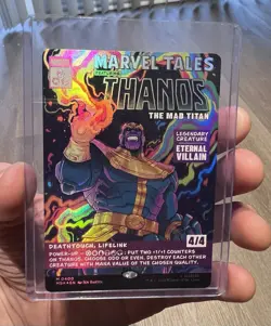 Magic The Gathering Marvel Super Heroes 400 Thanos The Mad Titan Foil Near Mint - Image 1