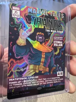 Magic The Gathering Marvel Super Heroes 400 Thanos The Mad Titan Foil Near Mint - Image 3