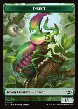 (x4) Insect - Wurm 0010-0019 Double Sided Token Duskmourn MTG Near Mint - Image 1