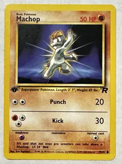Pokemon Team Rocket 1st Edition Lot Slowbro Cloyster Machop WOTC LP 3 Cards - Image 2