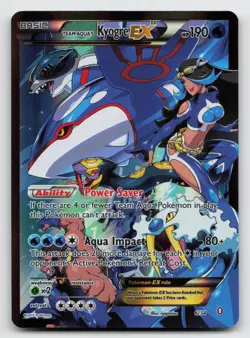 Team Aqua's Kyogre EX - 6/34 - Pokemon Double Crisis Full Art Card Pokemon LP - Image 1