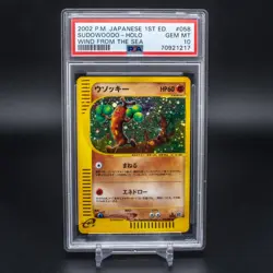 PSA 10 Sudowoodo Holo Swirl 1st Ed. Japanese Wind from the Sea 2002 Pokemon Card - Image 1