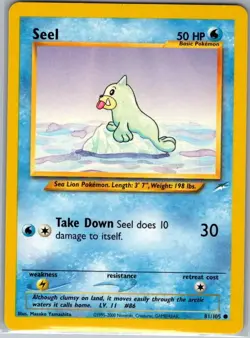 Seel 81/105 Non Holo Neo Destiny - Pokemon Card - NM - Image 1