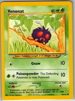Venonat 90/105 Non Holo Neo Destiny - Pokemon Card - NM - Image 1