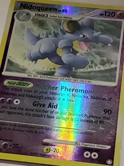 REVERSE HOLO Nidoqueen 31/123 LP/VLP Mysterious Treasures Pokemon Card Kagemaru - Image 2