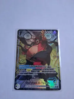 Bandai One Piece Card Game Marshall D. Teach OP16-080 Leader SP Alt Art Holo - Image 1
