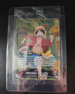 One Piece Card French Luffy Op13-001 X Musee Grevin Promo New - Image 1