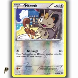 Pokemon Ancient Origins Meowth 61/98 Reverse Holo Common Card LP - Image 1