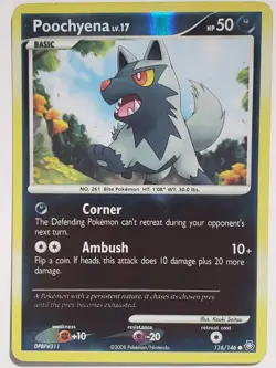 REVERSE HOLO Poochyena 116/146 LP - Legends Awakened Pokemon Card - Kouki Saitou - Image 1