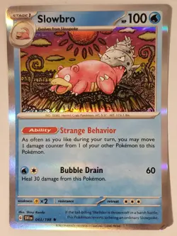 HOLO Slowbro 043/198 - Scarlet Violet Pokemon Card - Shinji Kanda Art - Image 2