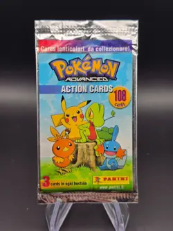Vintage Pokemon 2004 Panini Action Advanced Sealed Booster Pack Lenticular Cards - Image 1