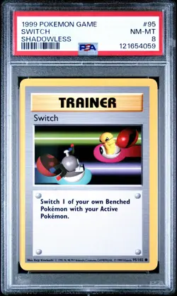 1999 Pokemon Game Shadowless # 95 Switch PSA 8 Card NM-MINT BASE SET Free Ship! - Image 1