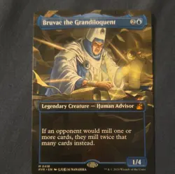 Magic: The Gathering Bruvac the Grandiloquent Anime Borderless RVR 0418 - Image 1