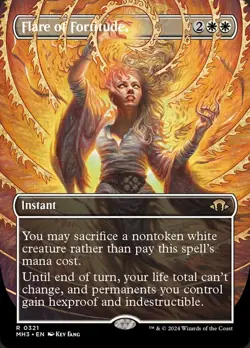 1x MTG Flare of Fortitude - Borderless Near Mint, English - Modern Horizons 3 - Image 1