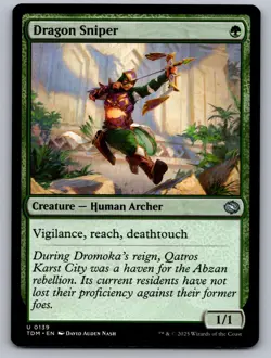 Dragon Sniper 139 Uncommon Tarkir: Dragonstorm Magic: The Gathering Near Mint - Image 1