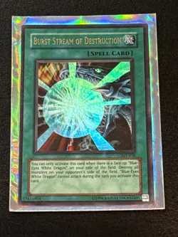 1996 Vintage Yu-Gi-Oh Burst Stream of Destruction Spell Card Game AST-038 - Image 1