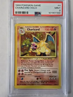 1999 Pokemon Charizard Holo PSA Mint 9 Trading Card #4 - Image 1