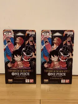 One Piece OP-09 EMPERORS IN THE NEW WORLD English Sleeved Booster Pack Lot Of 2 - Image 1