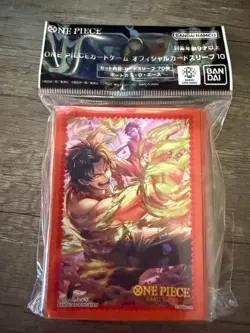 Portgas.D.Ace 70 pcs Sleeves ONE PIECE Card Game Official Ver.10 Sealed - Image 1