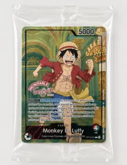 One Piece Musee Grevin Luffy Sealed Promo OP13-001 Brand New Mint In Hand - Image 1
