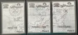 2005 Bandai One Piece CCG The Quest Begins Complete Treasure Map Piece Set of 3 - Image 1