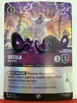 Ursula Sea Witch Epic Alternate Art Fabled Disney Lorcana 208/204 - Image 1