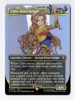 Celes Rune Knight Borderless Foil Mythic FINAL FANTASY MTG Card NM - Image 1