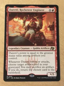MTG Magic the Gathering Daretti, Rocketeer Engineer Aetherdrift NM - Image 1