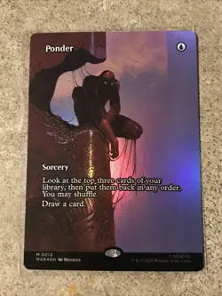 MTG Marvel Spider-Man Ponder Borderless Foil - Image 1