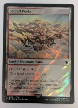 Sacred Peaks (Surge Foil) Commander: Final Fantasy MTG - Image 1