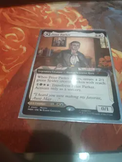 Peter Parker Amazing Spiderman MTG Disneyland Exclusive Event Promo Rare Magic - Image 2