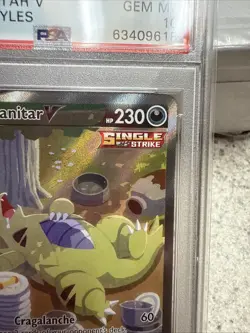 PSA 10 Tyranitar V #155/163 Alternate Full Art 2021 Pokemon SwSh Battle Styles - Image 4