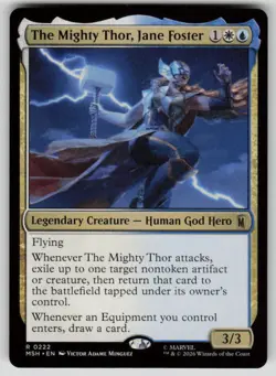 The Mighty Thor, Jane Foster Rare Marvel Super Heroes 222 MTG Near Mint 2026 - Image 1