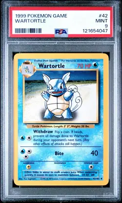 1999 Pokemon Game # 42 Wartortle PSA 9 MINT! Trusted Seller! Free Ship! Base Set - Image 1