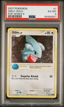 Pokemon Pop Series 6 Gible PSA 6 EX-MT A - Image 1