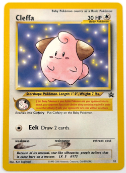 Pokemon Cleffa #31 Black Star League Promo 2000 WOTC LP - Image 1