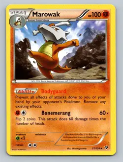 Pokemon Marowak XY - Fates Collide 37/124 Near Mint NM - Image 1
