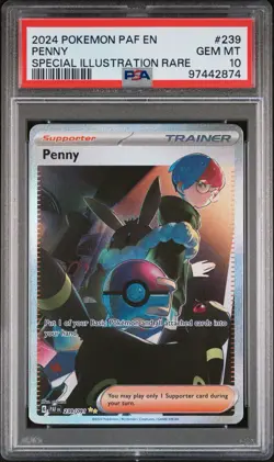 Pokemon PAF 239/091 SIR - Paldean Fates Penny Special Illustration Rare - PSA 10 - Image 1