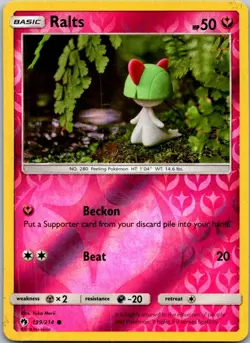 Ralts 139/214 Common Lost Thunder Pokemon Reverse Holo Near Mint - Image 1