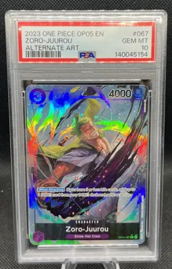 ONE PIECE Zoro-Juurou OP05-067 Awakening of the New Era ALT ART PSA 10 GEM MT - Image 1