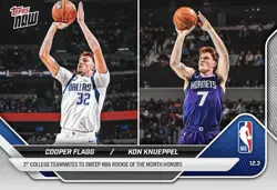 Topps 2025-26 Topps Now #73 Dual Rookie Cooper Flagg/Kon Knueppel NBA Card 6180 - Image 1