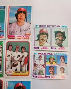 MIKE SCHMIDT - 11 Card Lot - 1981-1982 Topps Fleer PHILLIES HOF - Image 3