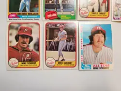 MIKE SCHMIDT - 11 Card Lot - 1981-1982 Topps Fleer PHILLIES HOF - Image 4
