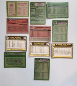 MIKE SCHMIDT - 11 Card Lot - 1981-1982 Topps Fleer PHILLIES HOF - Image 5