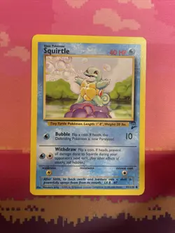 Pokemon Card Squirtle Base Set 2 Common 93/130 Near Mint - Image 1