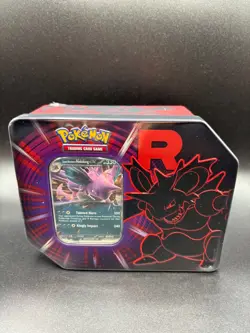 Pokemon TCG Scarlet & Violet Destined Rivals Team Rocket’s Nidoking ex Tin /New - Image 1