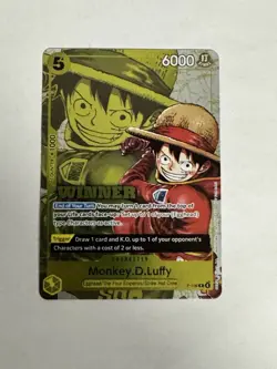 2026 Winner Pack Vol. 2 Monkey.D.Luffy P-106 One Piece Promotion Cards Foil - Image 4